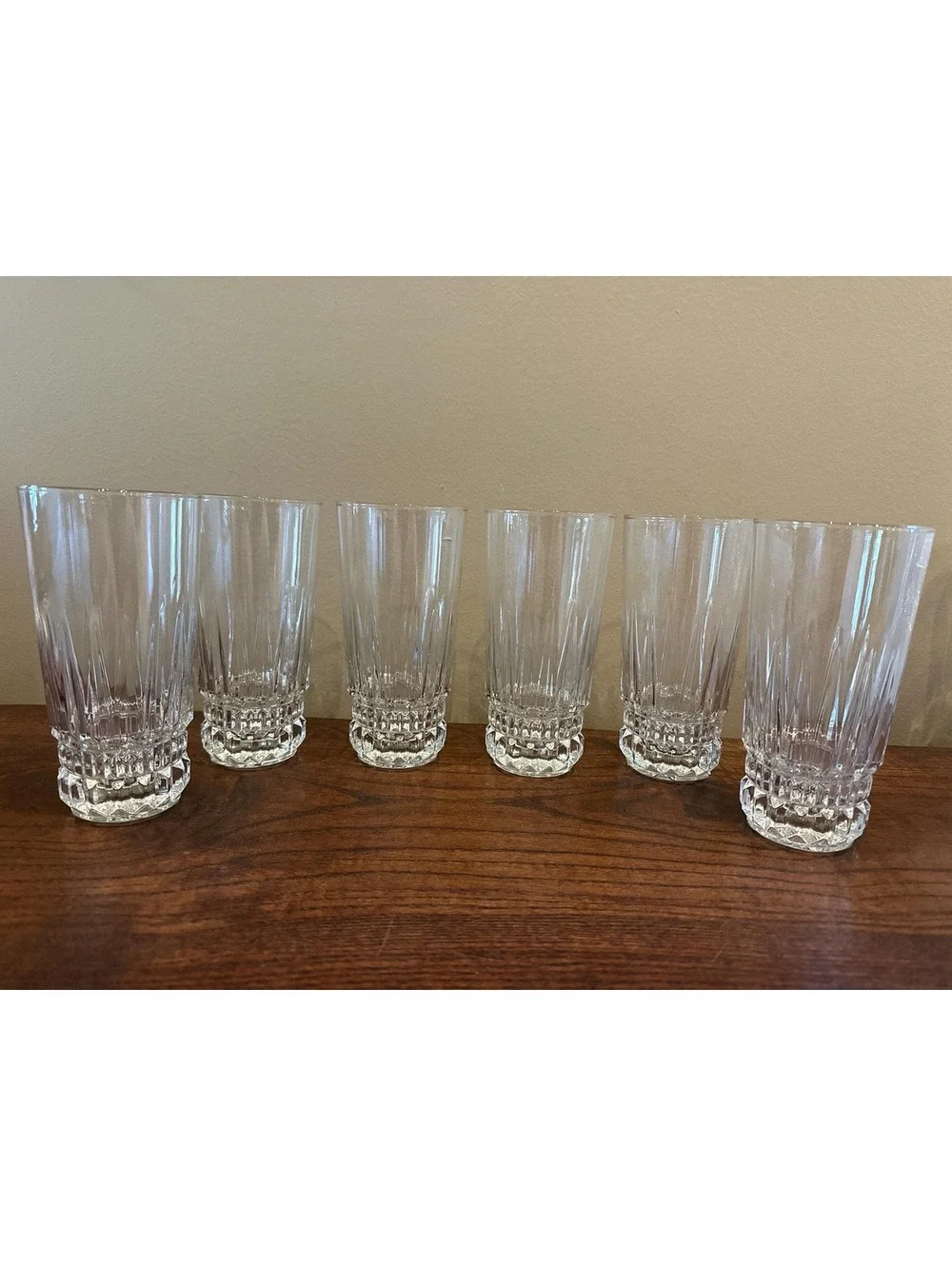 Cristal D'Arques-Durand Barcelona Tumblers: Vintage Water Glasses, Set of 6